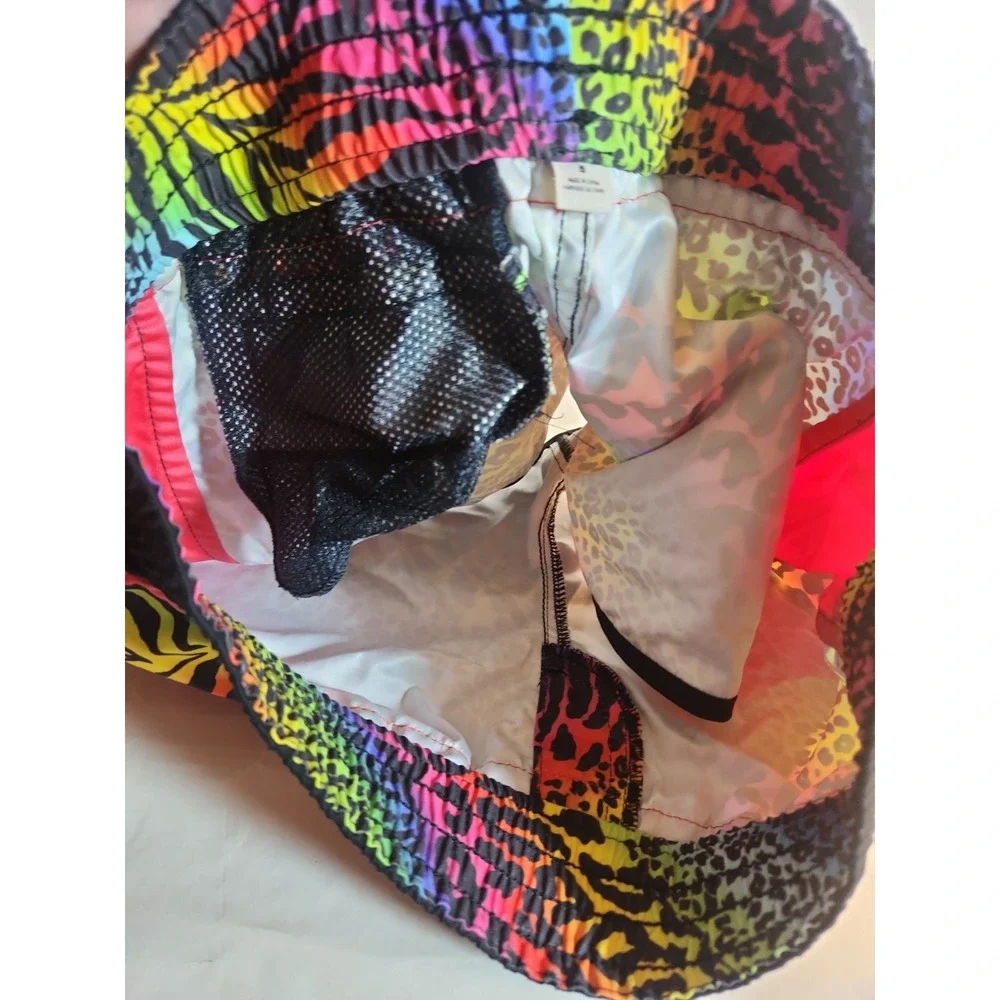 Roxy Y2K Neon Colorful Graphic Animal Print Micro Board Shorts Size 5